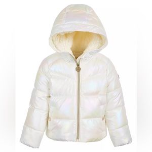 Michael Kors Toddler Girls Unicorn Iridescent Puffer Coat